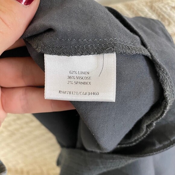 Eileen Fisher Side Zip Linen Blend Pants - Picture 10 of 11